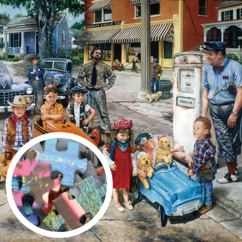1000pcs Jigsaw Puzzle Whimsical Toy Cars Art Scene Detailed Paper Puzzle for Adult
