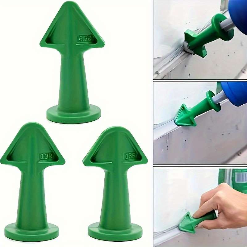 3Pcs Green Plastic Grout Sealant Applicator Nozzles