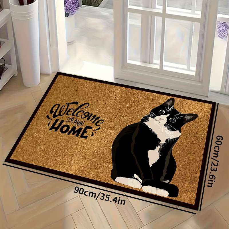 1Pc 40x60cm 15.7x23.6inch Retro Doormat H Floor Mat
