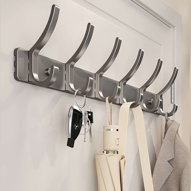 Clothes Hanger Coat Hook Door Back Hook Hanger Bedroom Door Punch-Free Traceless Door Back Storage