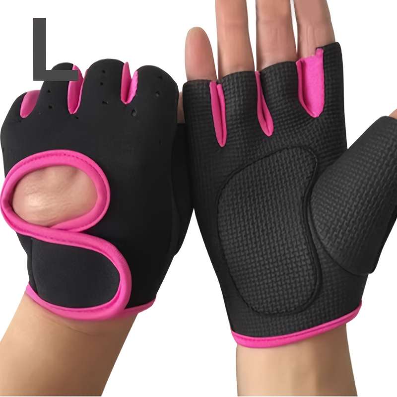 1 Pair Rose Red Size L Outdoor Sports Gloves