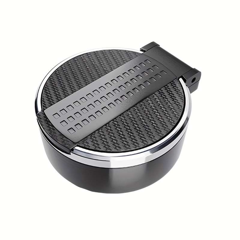 1pc Fit Car Ashtray with Lid Sleek Odor-Resistant ABS Cigarette Holder Cup Holder Compact Des