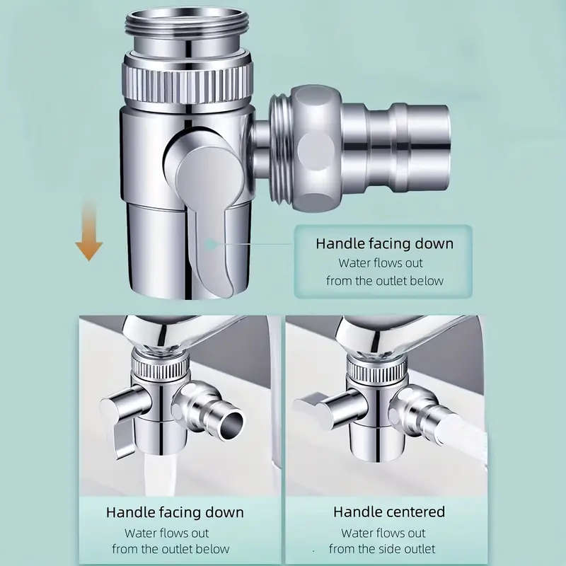 A Household Faucet With An External Splitter One-to-two Adapter Universal Conversion Water Inlet