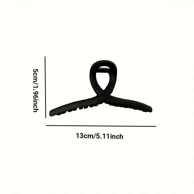 Solid Color Large Hair Claw Clip - Dark Brown
