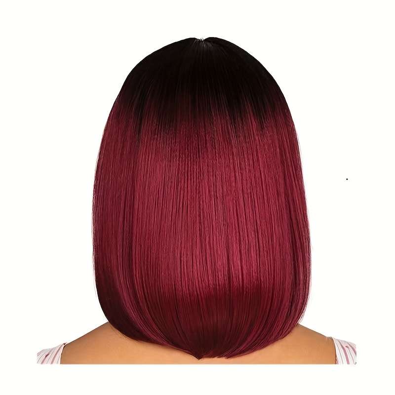 1Pc Burgundy 30.48cm Fashion Design Wig