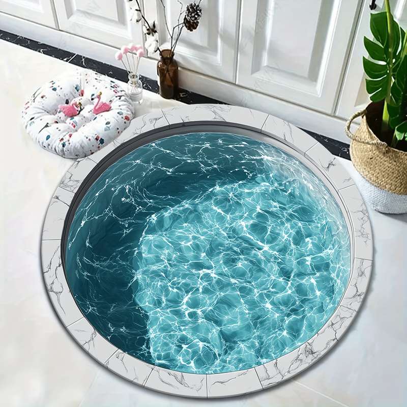 1Pc Round 59x59inch 150x150cm Floor Mat