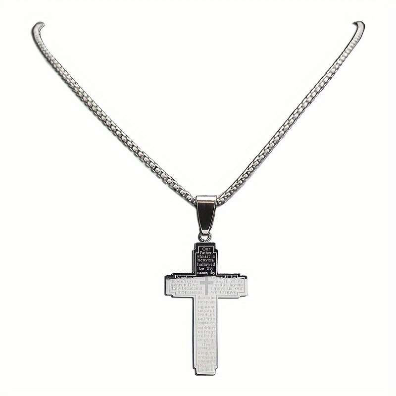 1 Piece Steel Color Jesus Theme Pendant