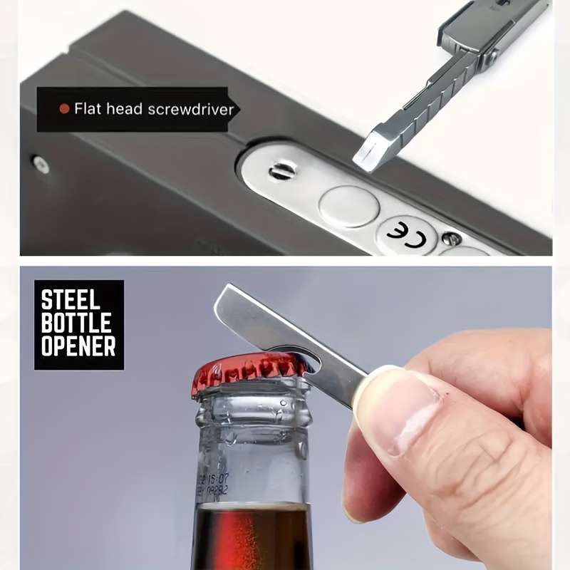1pc 11-in-1 Multifunctional Portable Folding Tool Stainless Steel Pocket Tool with S
