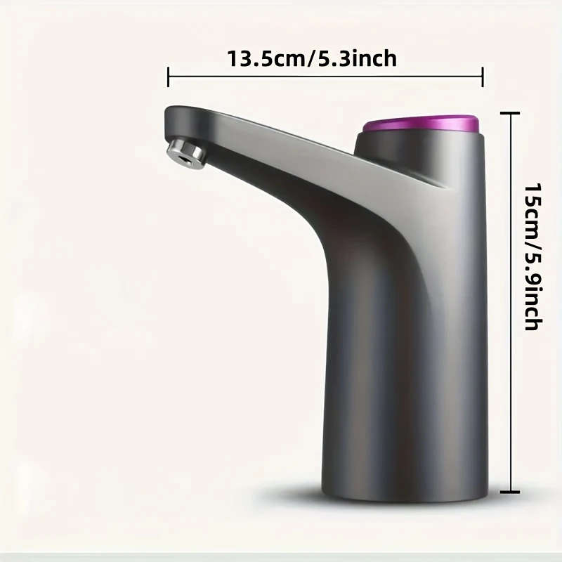 1pc USB Rechargeable Portable Water Pump Easy One-Touch Operation Automatic Dispensing for 11.36-18.