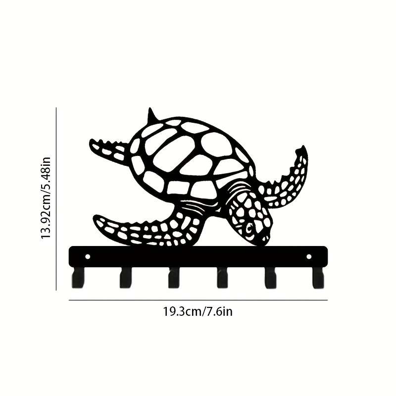 This is 1pc of turtle metal decorative key hook keychain rack door back wall garage key hook decor