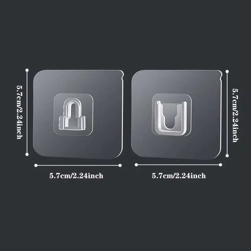 10 Pairs of Powerful Adhesive Hooks with No Trace No Drilling Multi-functional Bathroom and Kitchen
