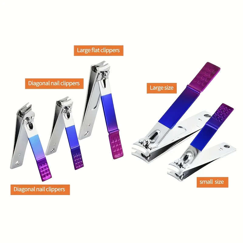 30pcs Stainless Steel Colorful Nail Clippers Set Manicure Tools Package with Home Travel Beauty Care