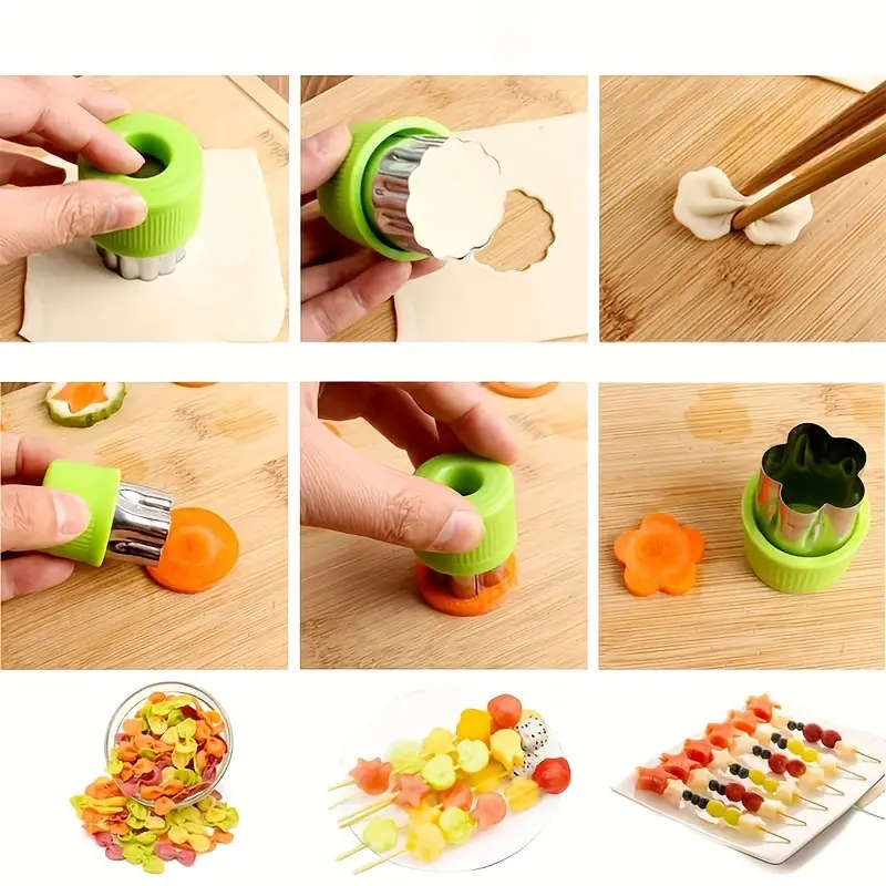 9 pcs Stainless Steel Cookie & Vegetable Cutter Set