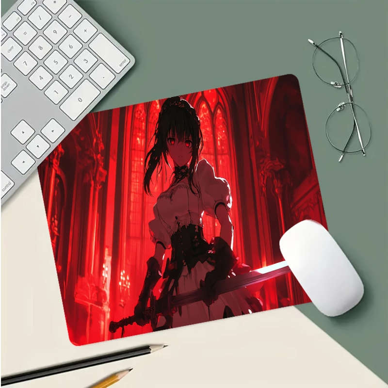 1pc 21x26cm Red Sword Dark Girl Mouse Pad Soft Feel Office Desk Accessory