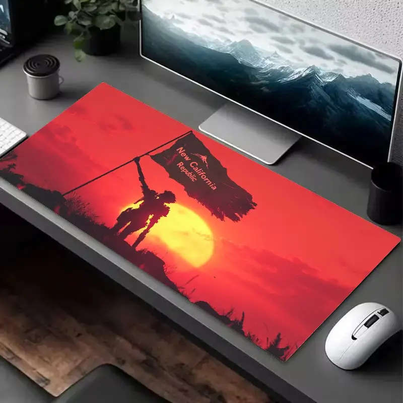 1pc 40x90cm Durable Gaming Mouse Pad with New California Republic Flag Design