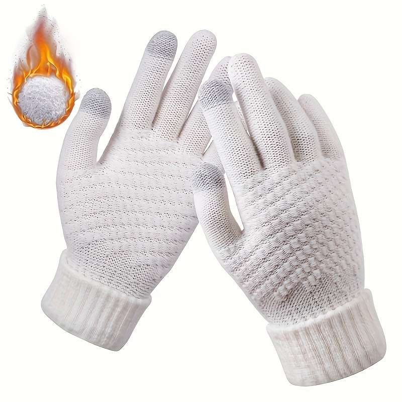 1 Pair Gray Warm Gloves