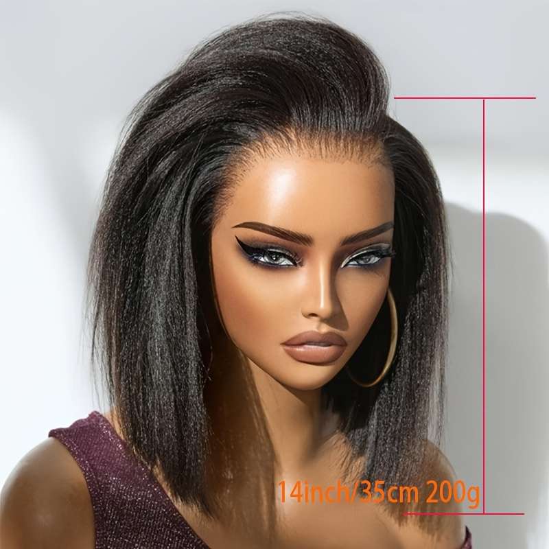 1Pc Black 35.56cm Fashion Design Wig