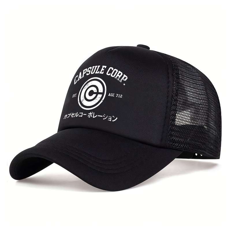 1pc Anime Printed Half Mesh Baseball Cap Unisex Outdoor Simple Fashion Lightweight Portabl