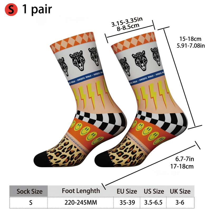 1 Pair Multicolor Size M Socks