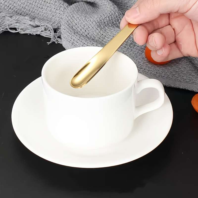 6pcs High Quality Stainless Steel Yogurt Spoon 12.29cm Cocktail Stirring Spoon Mini Ice Cream S