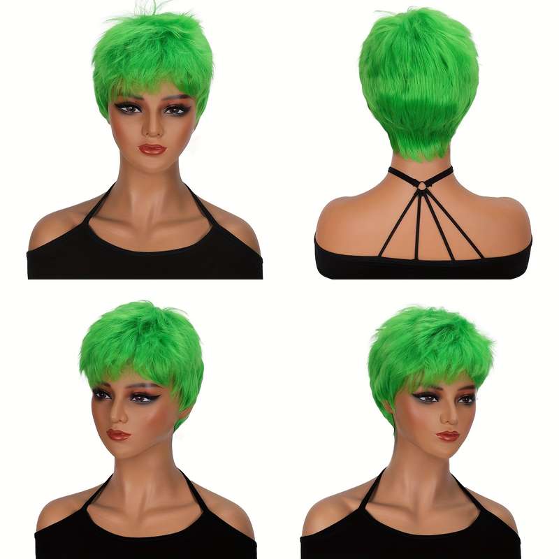 1Pc Grass Green 20.32cm Fashion Design Wig