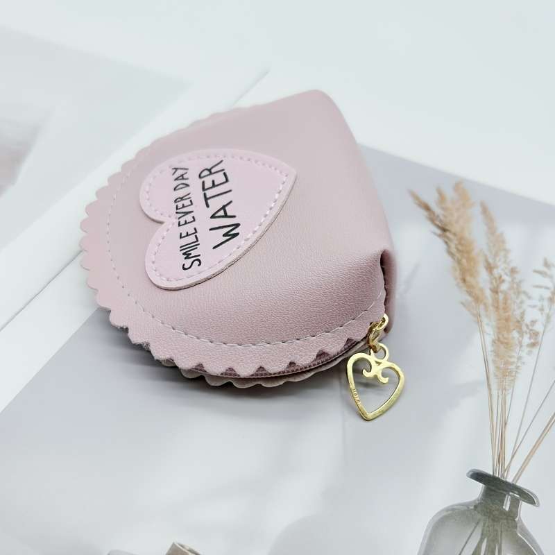 1pc Half-Round Coin Purse for Women PU Handheld Small Wallet Student Youngsters Small Gift