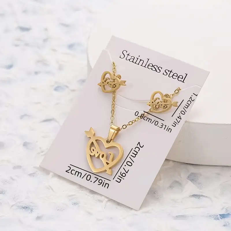 Stainless Steel Jewelry Set for Women - Love