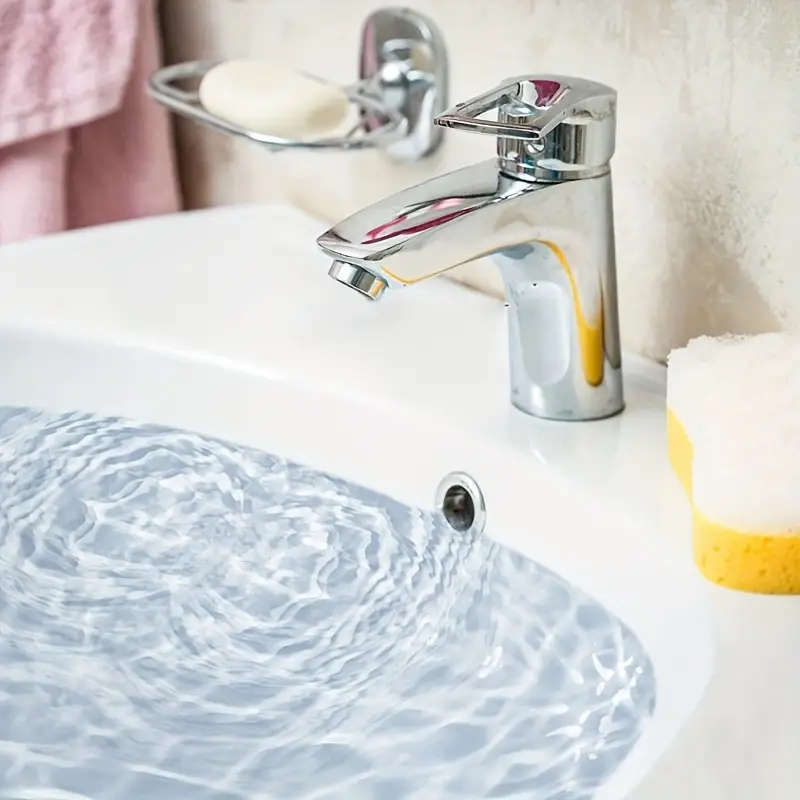 2pcs Elegant White Golden Dual-Ring Drain Covers for Kitchen Bathroom Sinks Waterproof Decorative an