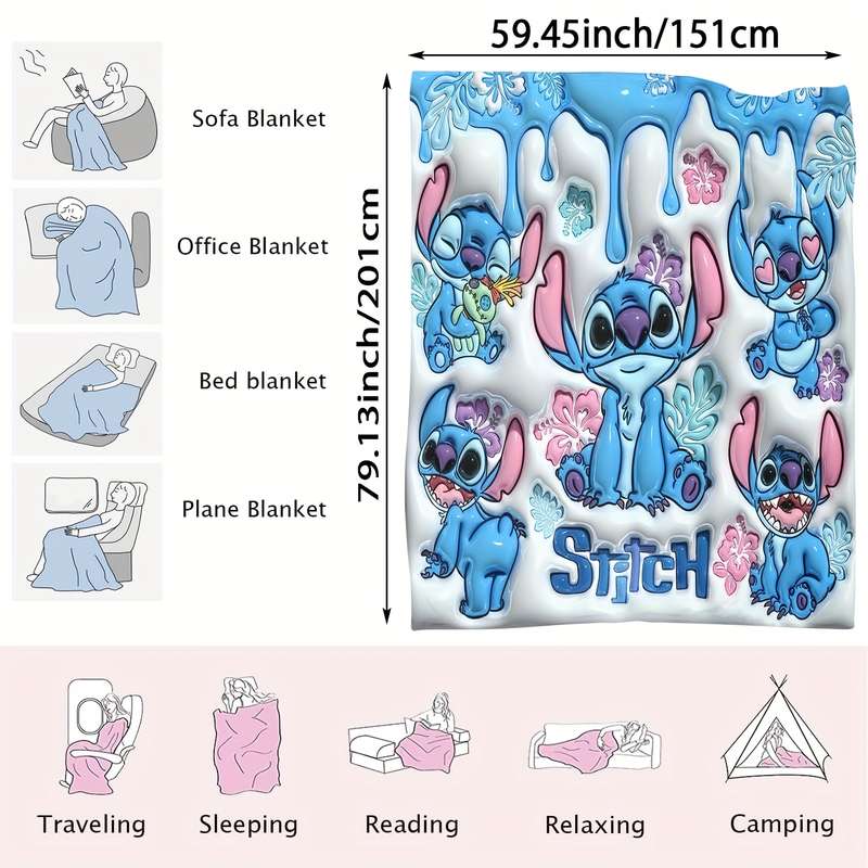 1ps Blanket Color Polychrome size 100x150cm