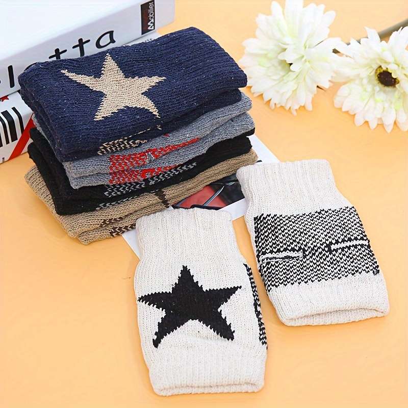 1 Pair Grey Warm Gloves