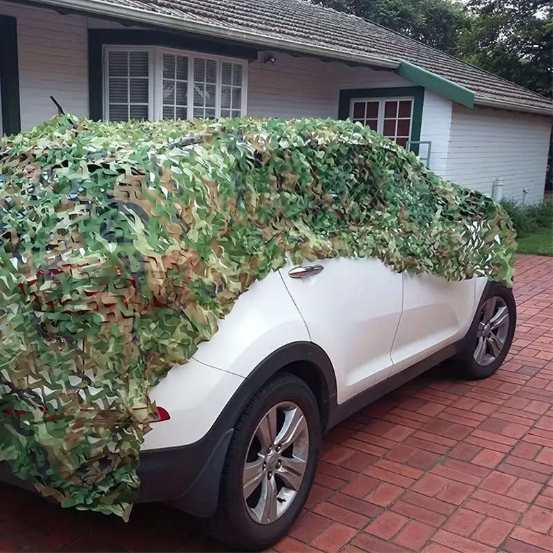 1pc 1.5x5m Outdoor Camouflage Garden Net Frameless Forest Grass Pattern Sunshade Net