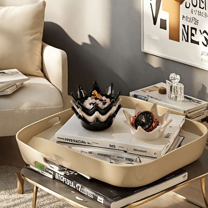 1pc Crown Creative Desktop Ashtray Jewelry Organizer Aesthetically Pleasing Plate for Photo Displ