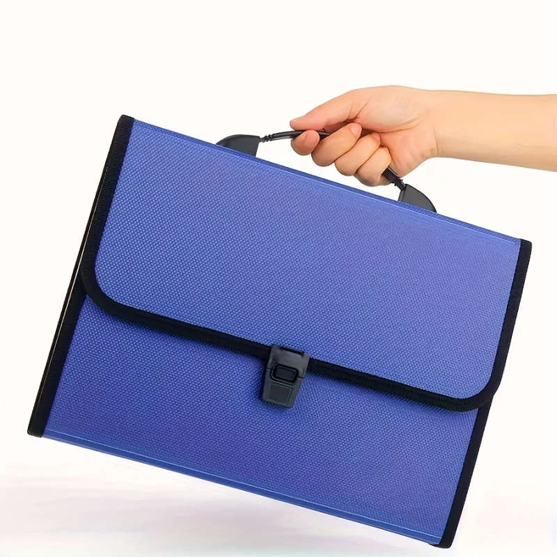 Waterproof A4 Paper 13 Pocket Folding File Organizer With Handle
