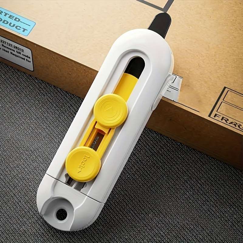 1pc Compact Portable Unboxing Tool Adjustable Metal Spear Point Blade Ideal