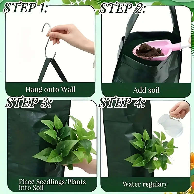 8Hole Hanging Strawberry Planting Bag