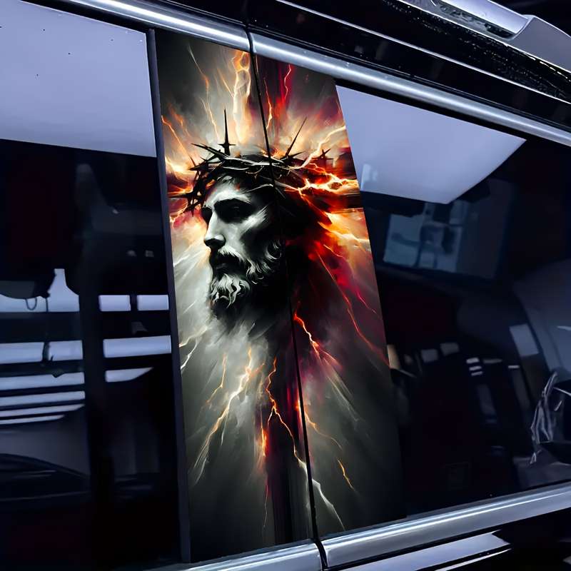 2pcs  Jesus Christian Themed Stickers