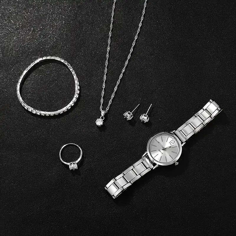 6Piece Fashion Womens Quartz Watch Jewelry Set Does