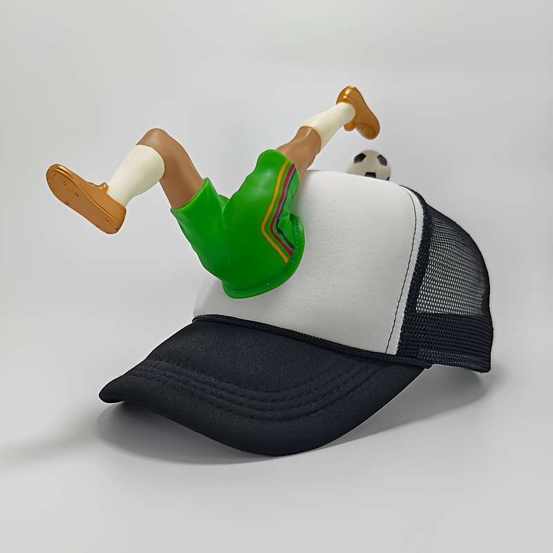 1pc Cool Adorable Funny 3D Miniature Baseball Cap Unique Eye-Catching Breathable Trucker Hat Snap