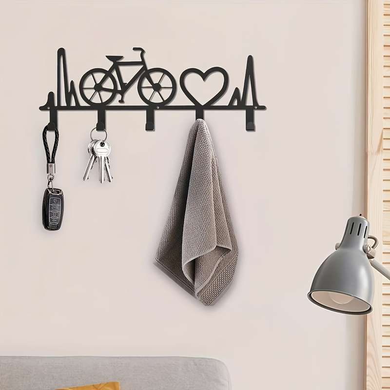 1pc Rustic Metal Utility HooksEasy to Install Wall Mounted Space Saving Organizer for Keys Cloth