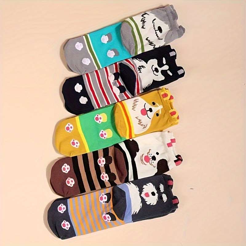 5 Pairs Policromo 7 To 10 High Elastic Socks