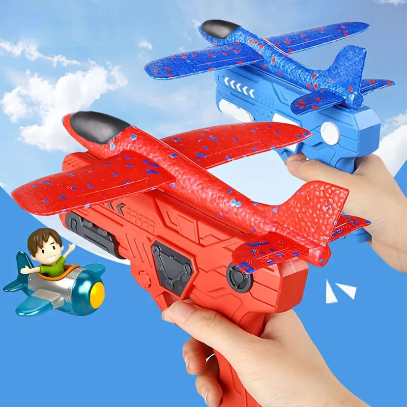 1pc Explosive Foam Air Gun Outdoor Toy Color sent randomly