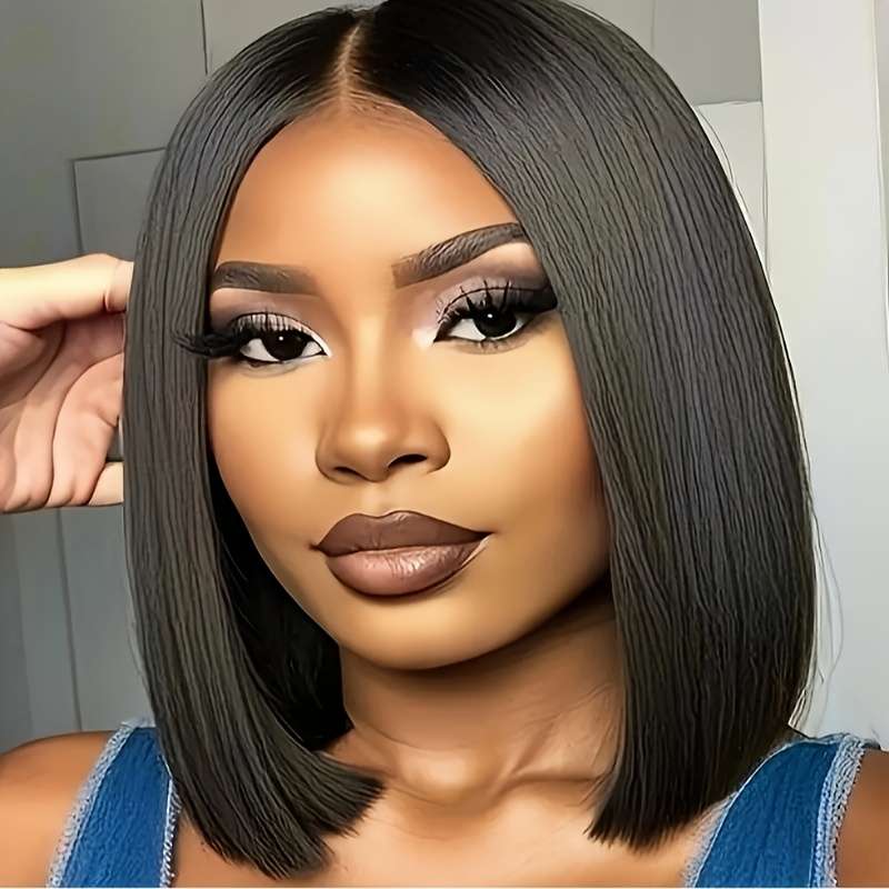 1Pc Black 30.48cm Fashion Design Wig