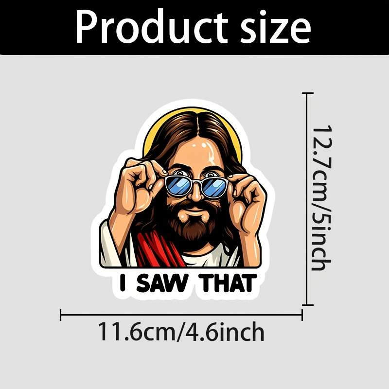 1 Piece  12.7 cm Jesus Christian Themed Stickers