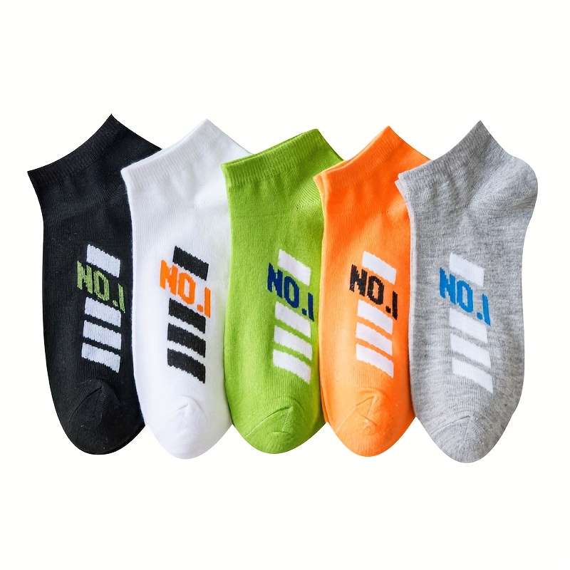 5 Pairs Polychrome One Size High Elastic Socks