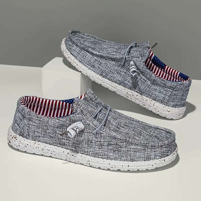 Mens Trendy Solid Casual Shoes with Adjustable Lace and Non Slip