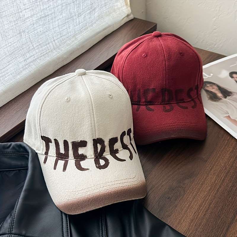 1pc Women'S Breathable Cotton Blend Baseball Cap with THE BEST Stitching Adjustable Fit Frayed