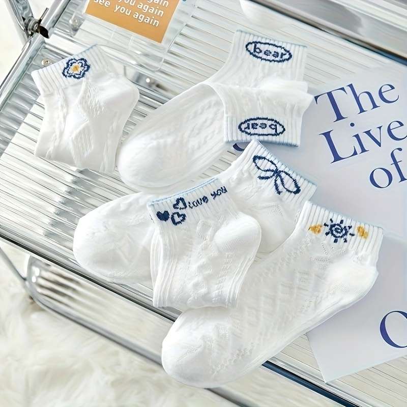 5 Pairs Of Random Colors One Size High Elastic Socks