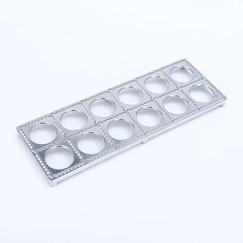 12-Hole Aluminum Ravioli Press Mold Manual Italian Dumpling Maker for Pierogi Wonton and Po