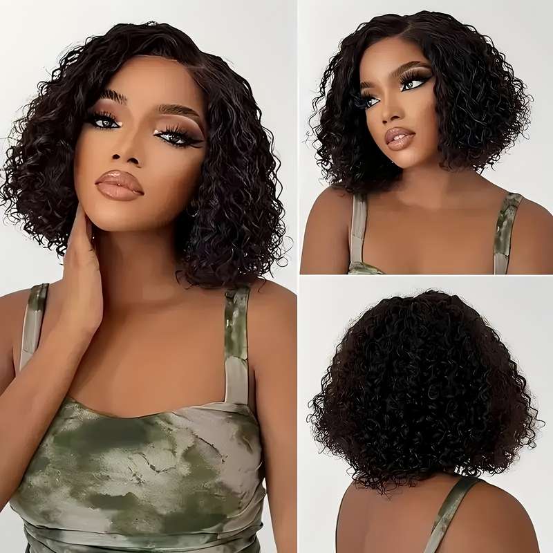 1Pc Black 30.48cm Fashion Design Wig