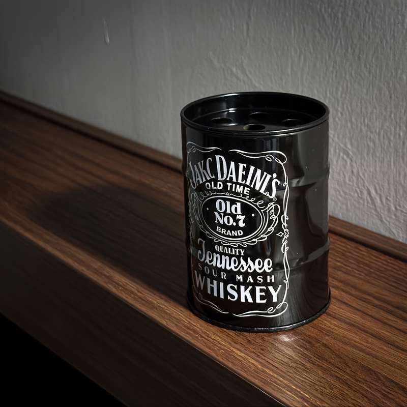 1pc Vintage Metal Ashtray with Black Finish C Large Capacity Double-Sided Design Perfect for Home